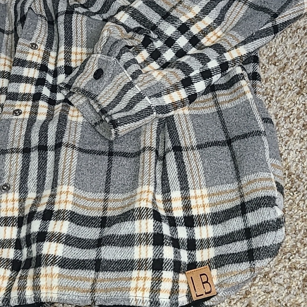 LB Collection Wool Blend Lined Shirt Jacket - Picture 5 of 6